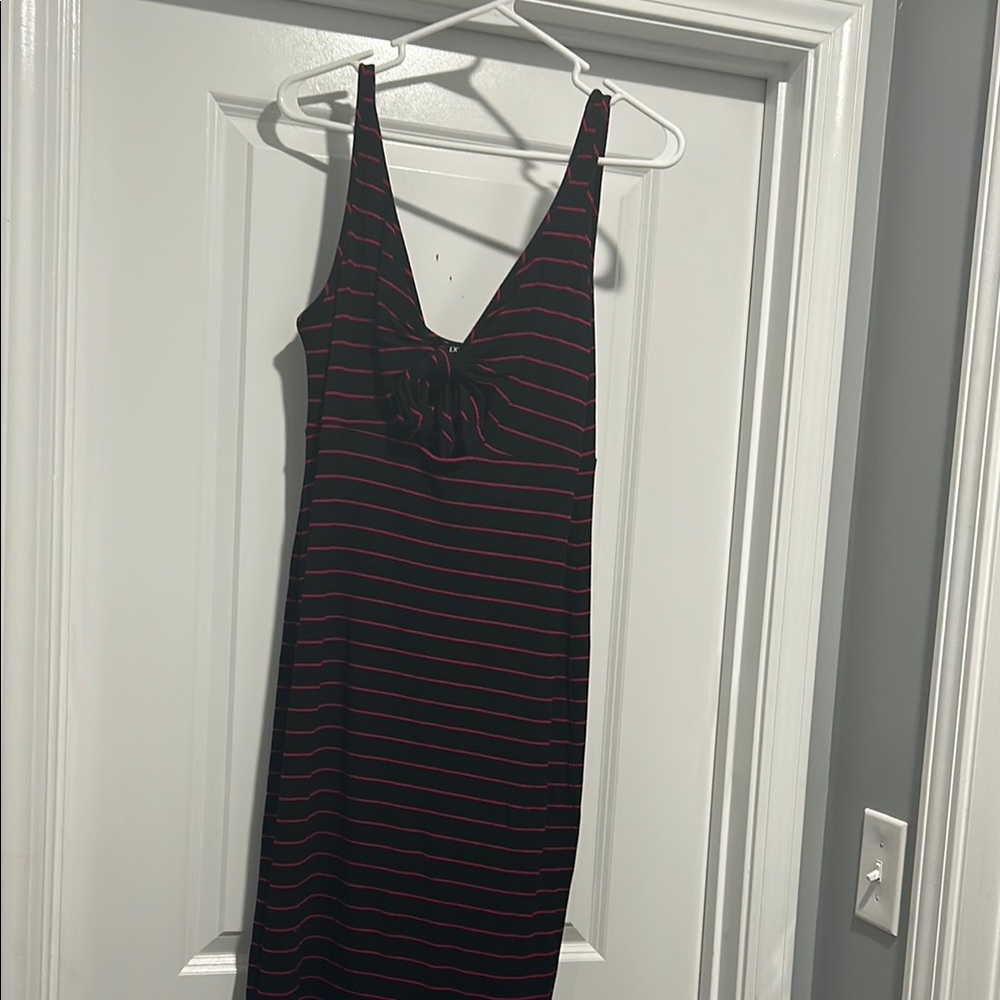 Express Black and Pink Striped Women's Dress